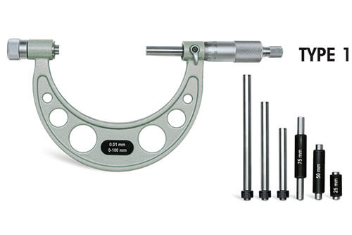 Interchangeable Outside Micrometers Type 1